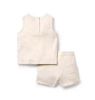 Baby Striped Ribbed Matching Set