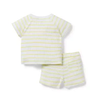 Baby Striped Ribbed Matching Set