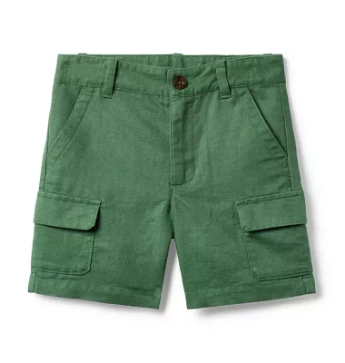 Linen-Cotton Cargo Pocket Short