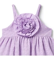 Rosette Plisse Dress