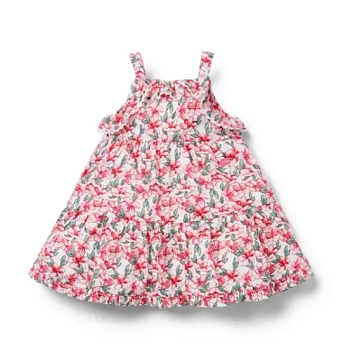 Baby Floral Crochet Trim Dress