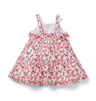 Baby Floral Crochet Trim Dress