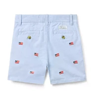 Embroidered Flag Oxford Short