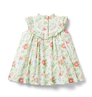 Baby Floral Crochet Trim Dress