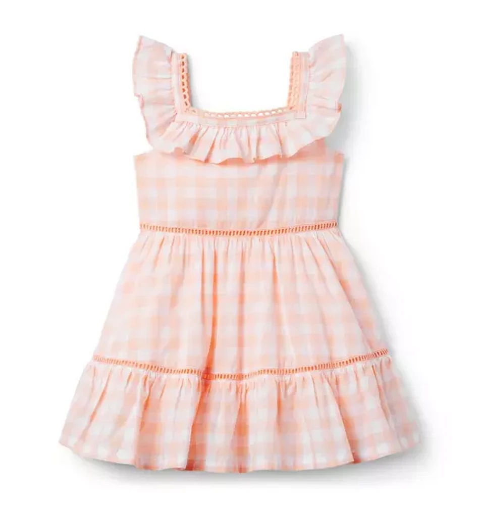 Gingham Ruffle Tiered Dress