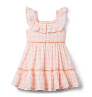 Gingham Ruffle Tiered Dress