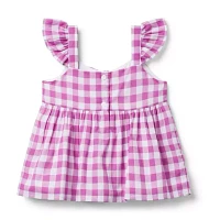 Gingham Bow Top