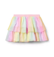 Rainbow Tiered Tulle Skirt