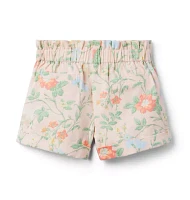 Floral Paperbag Waist Short