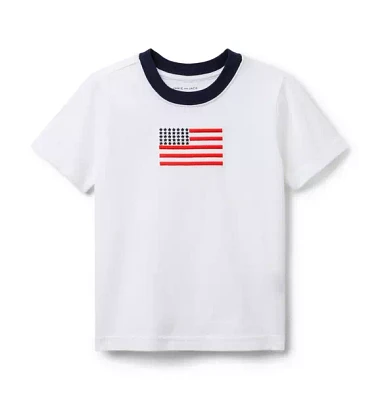 Embroidered Flag Tee