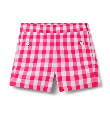 Gingham Poplin Short