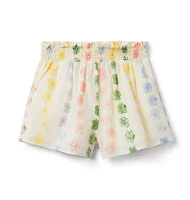 Floral Smocked Waist Short