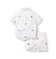 Disney Mickey Mouse Cabana Matching Baby Set