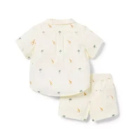 Baby Linen-Cotton Cabana Matching Set