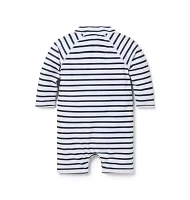 Baby Recycled Striped Rash Guard Swimsuit