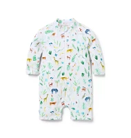 Baby Recycled Safari Rash Guard Swimsuit