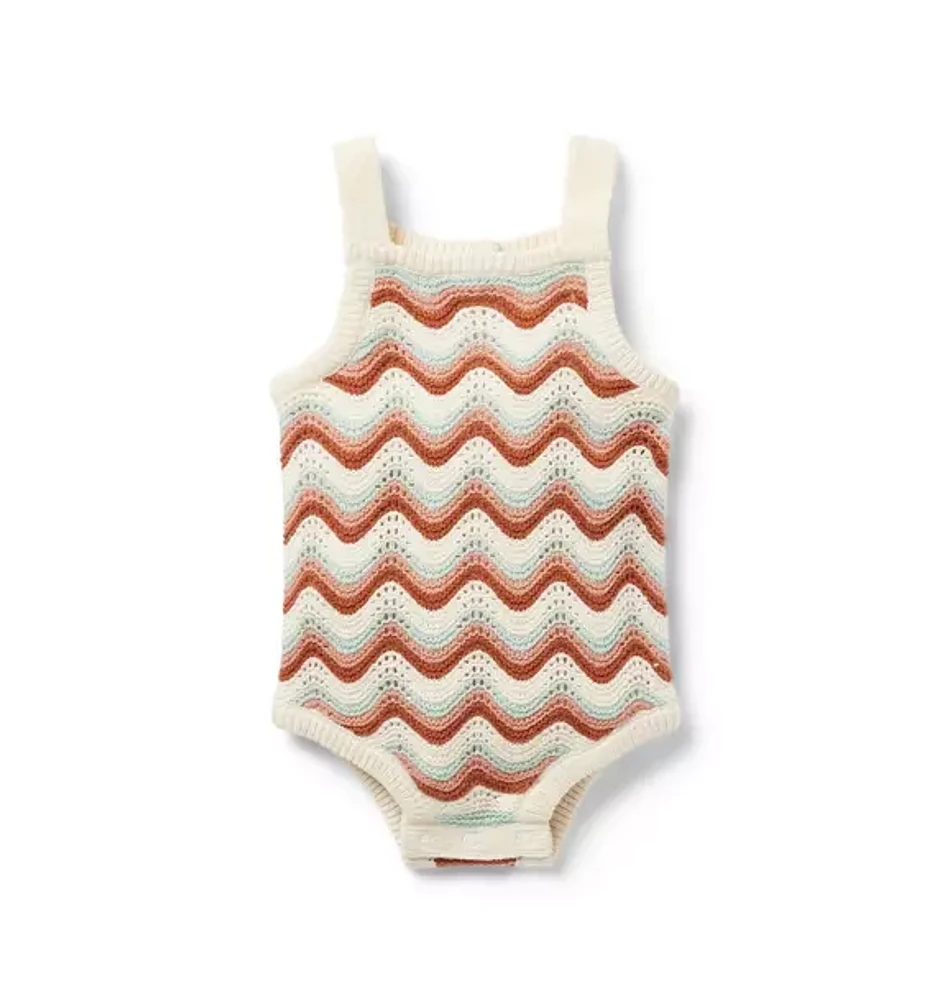 Baby Striped Crochet Romper