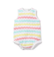 Baby Striped Crochet Romper