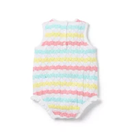 Baby Striped Crochet Romper