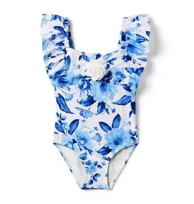 Recycled Floral Rosette Swimsuit