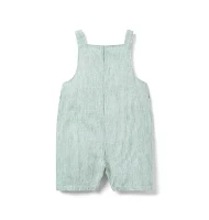 Baby Striped Linen-Cotton Overall