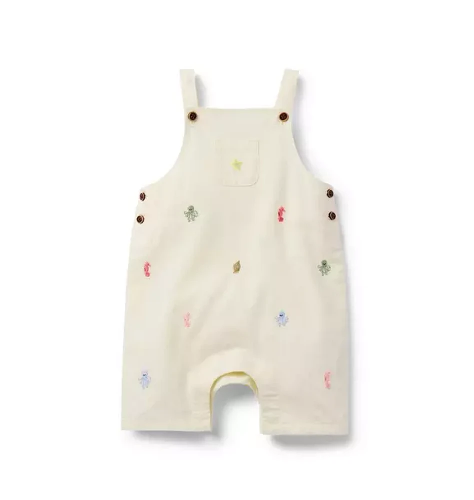 Baby Embroidered Sea Friends Overall