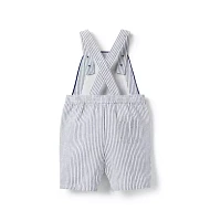 Baby Striped Linen-Cotton Overall