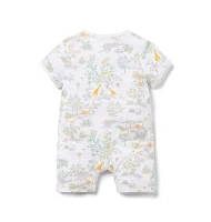 Baby Toile Wrap Romper