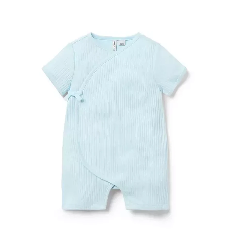 Baby Ribbed Wrap Romper