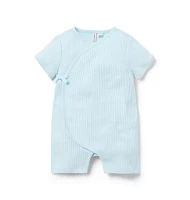 Baby Ribbed Wrap Romper