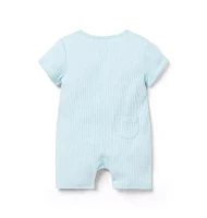 Baby Ribbed Wrap Romper