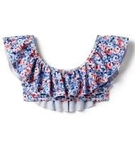 Recycled Floral Ruffle 2-Piece Swimsuit