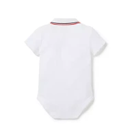 Baby Flag Icon Polo Bodysuit