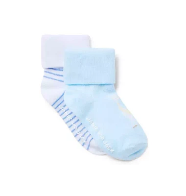 Baby Stripe And Giraffe Sock 2-Pack