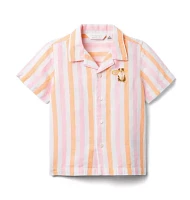 Gray Malin Striped Dog Cabana Shirt