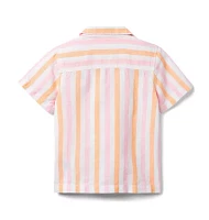 Gray Malin Striped Dog Cabana Shirt