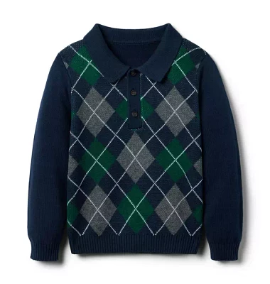 Argyle Polo Sweater