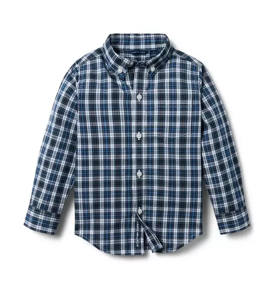 Plaid Poplin Shirt