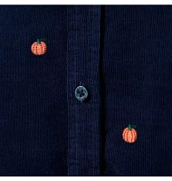 Embroidered Pumpkin Corduroy Shirt