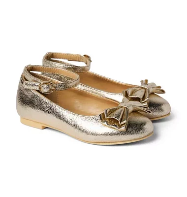 Metallic Bow Ballet Flat