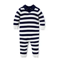 Baby Striped Collared One-Piece