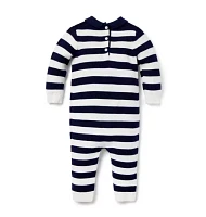 Baby Striped Collared One-Piece