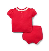 Baby Embroidered Matching Sweater Set