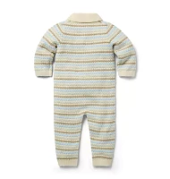 Baby Striped Collared One-Piece