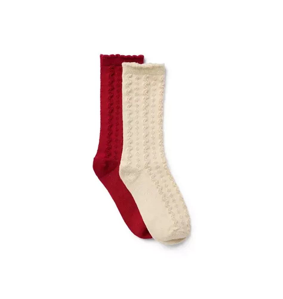 Pointelle Sock 2-Pack