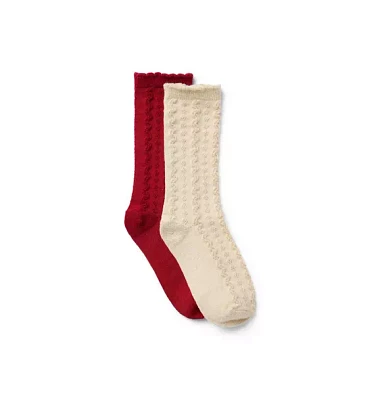 Pointelle Sock 2-Pack