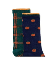 Pumpkin And Plaid Sock 2-Pack