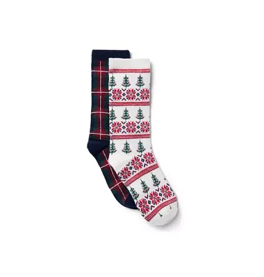 Fair Isle And Tartan Sock 2-Pack