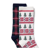 Fair Isle And Tartan Sock 2-Pack