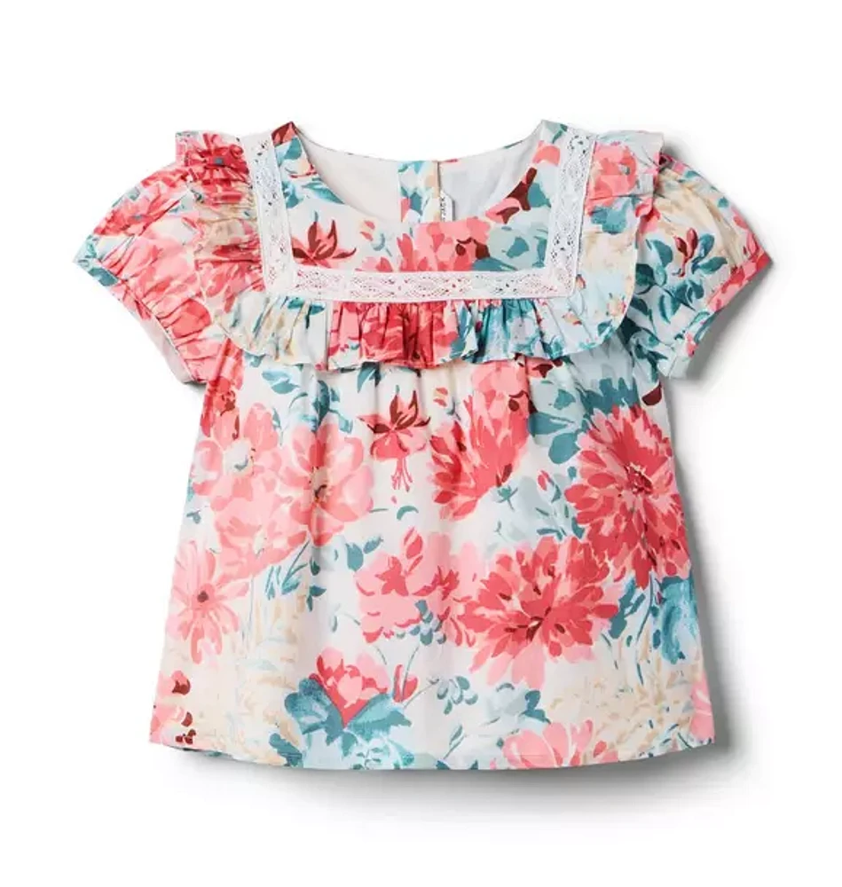 Floral Puff Sleeve Top